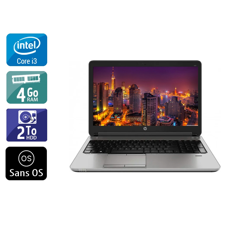 HP ProBook 650 G1 i3 8Go RAM 2To HDD Sans OS