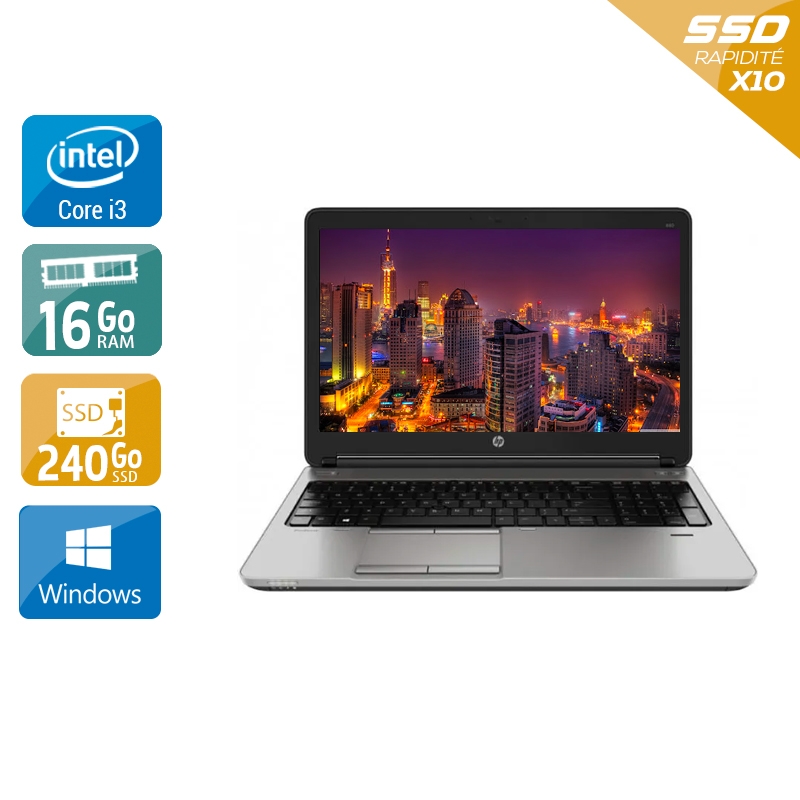 HP ProBook 650 G1 i3 16Go RAM 240Go SSD Windows 10