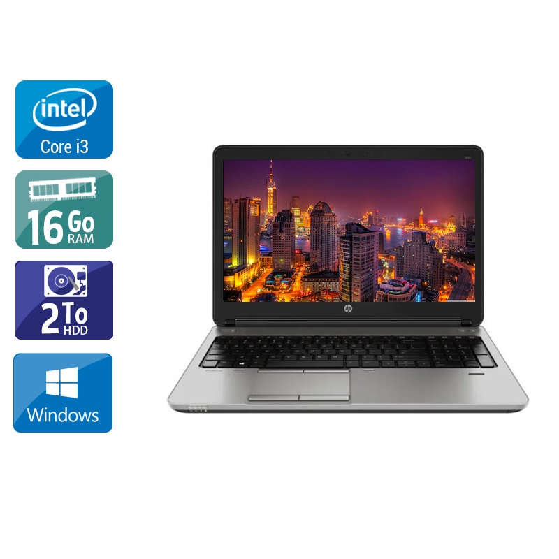 HP ProBook 650 G1 i3 16Go RAM 2To HDD Windows 10