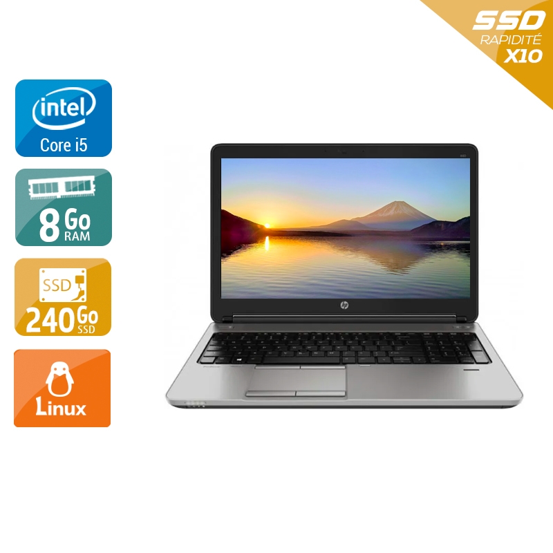 HP ProBook 650 G1 i5 8Go RAM 240Go SSD Linux