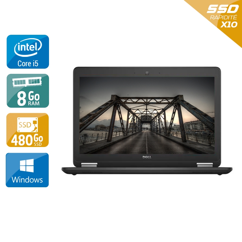 Dell Latitude E7250 i5 8Go RAM 480Go SSD Windows 10