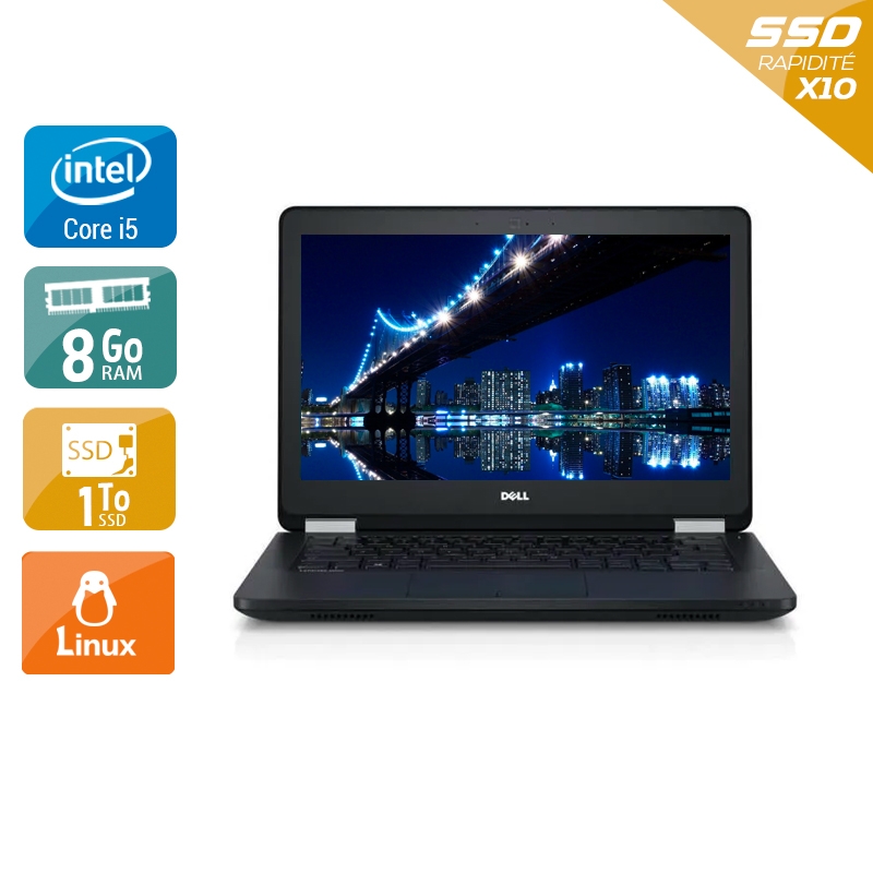 Dell Latitude E5270 i5 Gen 6 8Go RAM 1To SSD Linux