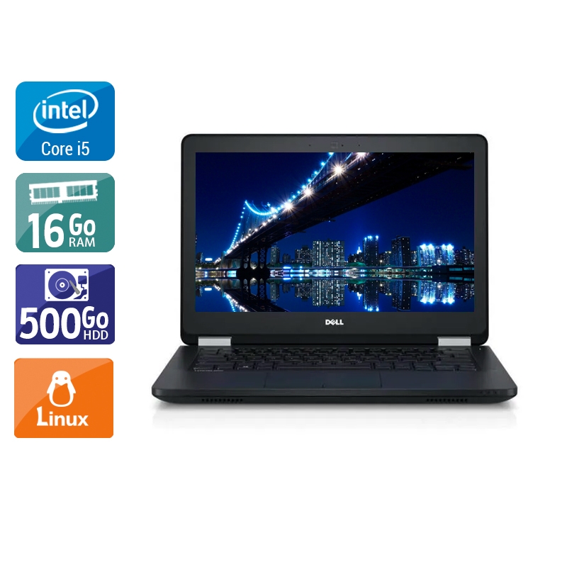 Dell Latitude E5270 i5 Gen 6 16Go RAM 500Go HDD Linux