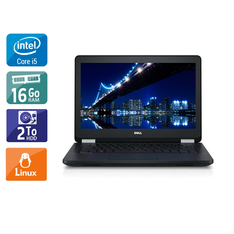 Dell Latitude E5270 i5 Gen 6 16Go RAM 2To HDD Linux