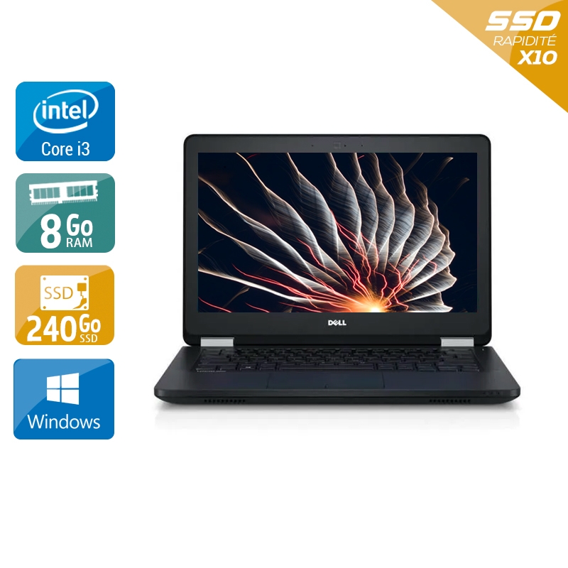Dell Latitude E5270 i3 Gen 6 8Go RAM 240Go SSD Windows 10
