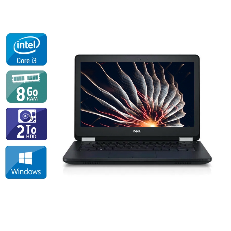 Dell Latitude E5270 i3 Gen 6 8Go RAM 2To HDD Windows 10