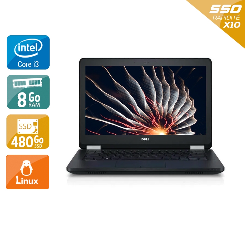Dell Latitude E5270 i3 Gen 6 8Go RAM 480Go SSD Linux