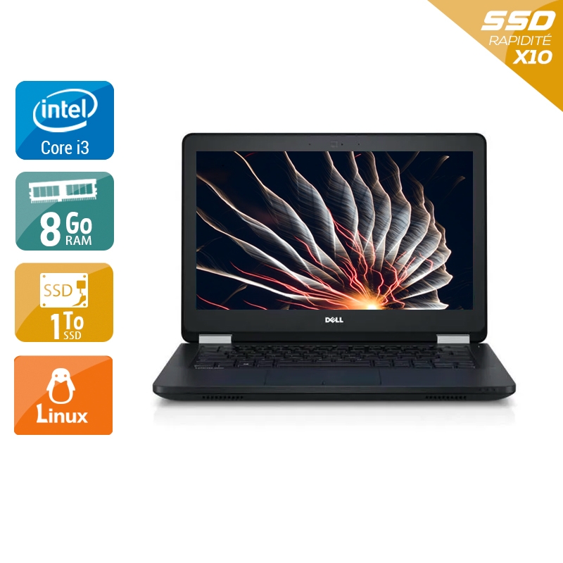 Dell Latitude E5270 i3 Gen 6 8Go RAM 2To SSD Linux