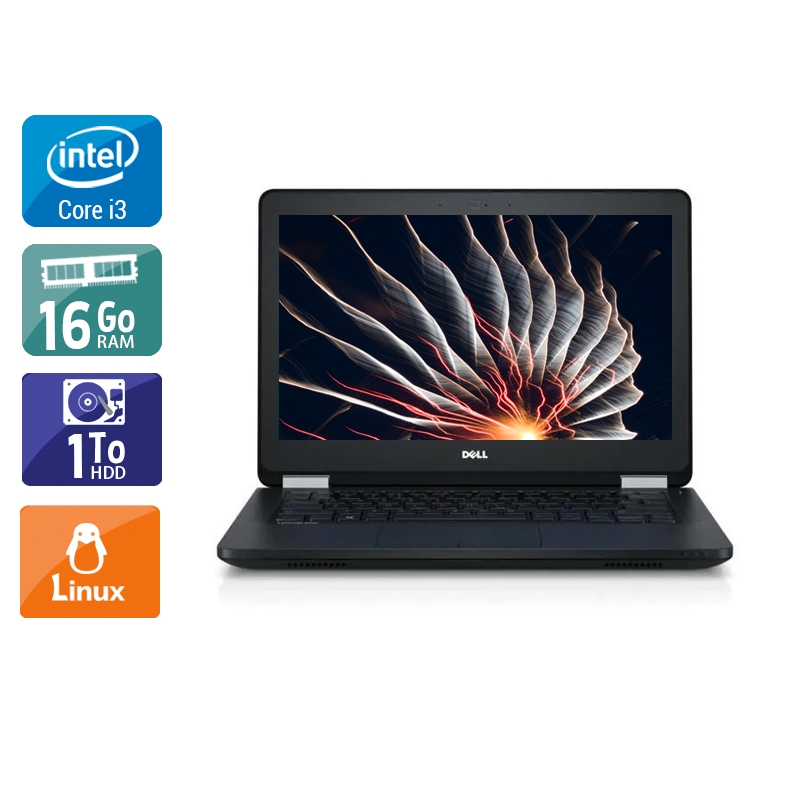 Dell Latitude E5270 i3 Gen 6 16Go RAM 1To HDD Linux