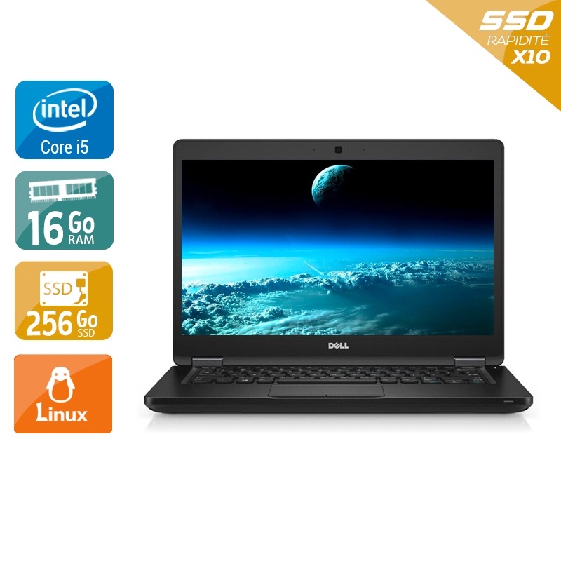 Dell Latitude E5480 i5 Gen 7 16Go RAM 256Go SSD Linux
