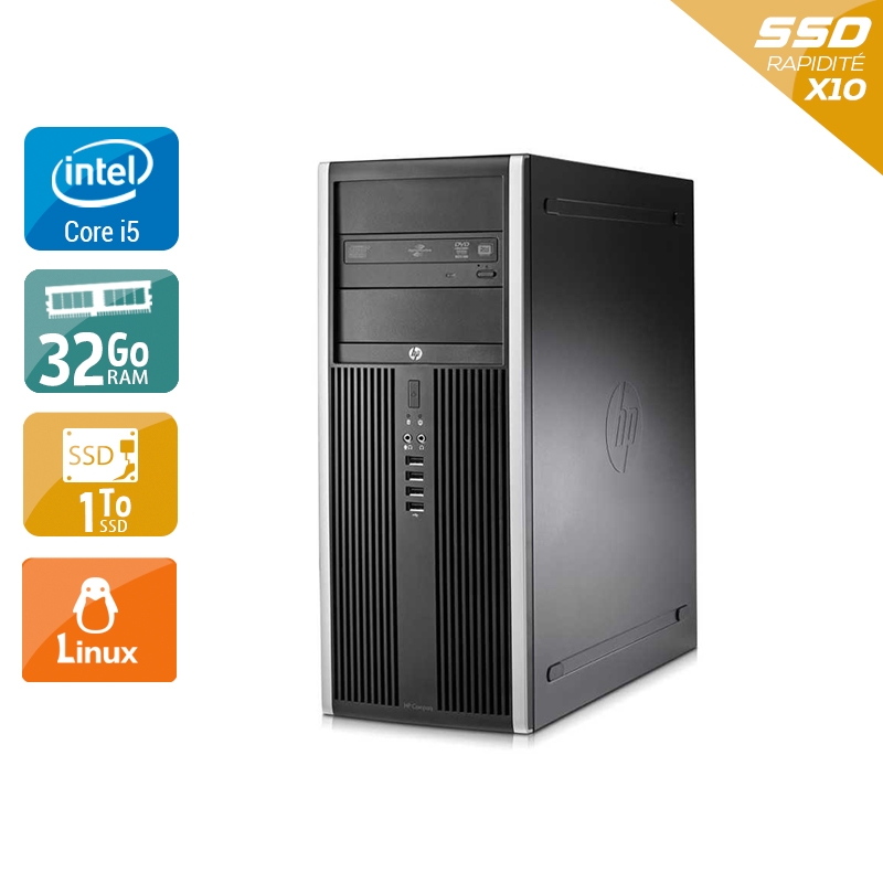 HP Compaq Elite 8100 Tower i5 32Go RAM 1To SSD Linux