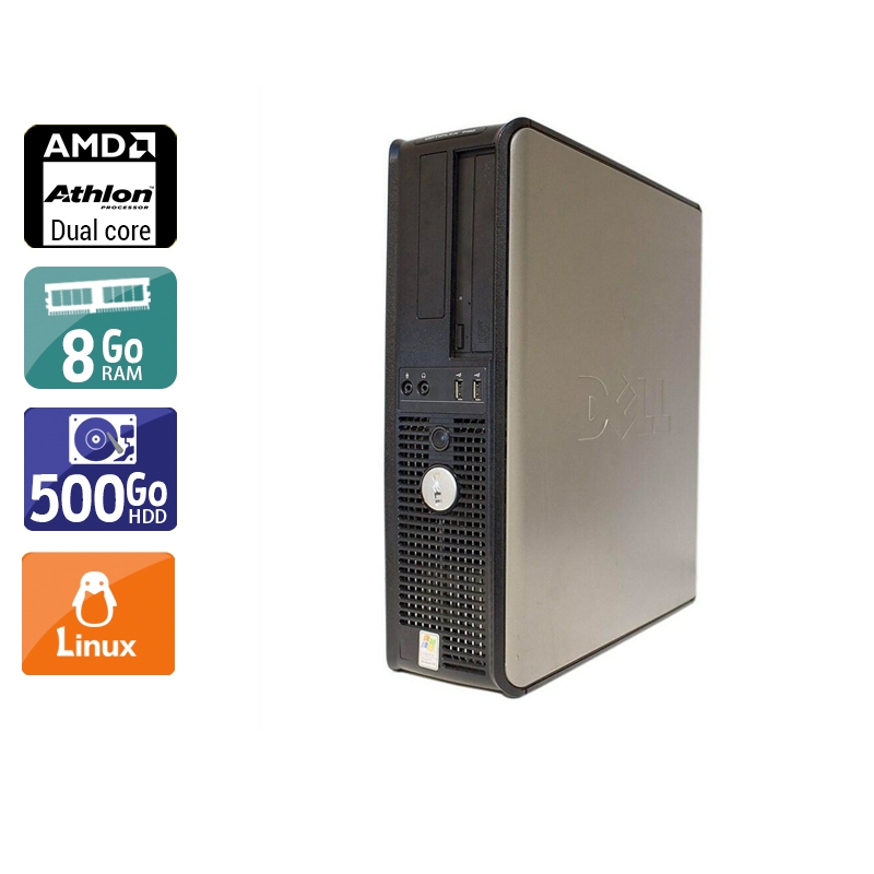 Dell Optiplex 740 Desktop AMD Athlon Dual Core 8Go RAM 500Go HDD Linux
