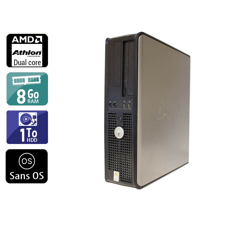 Dell Optiplex 740 Desktop AMD Athlon Dual Core 8Go RAM 1To HDD Sans OS