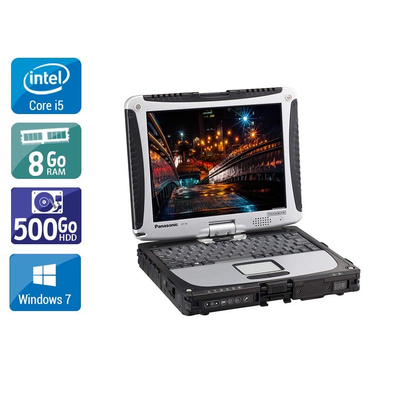Panasonic ToughBook CF 19  i5 - 8Go RAM 500Go HDD Windows 7