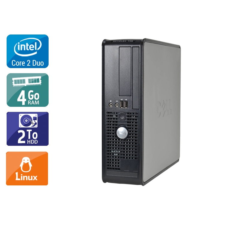 Dell Optiplex 745 SFF Core 2 Duo 4Go RAM 2To HDD Linux