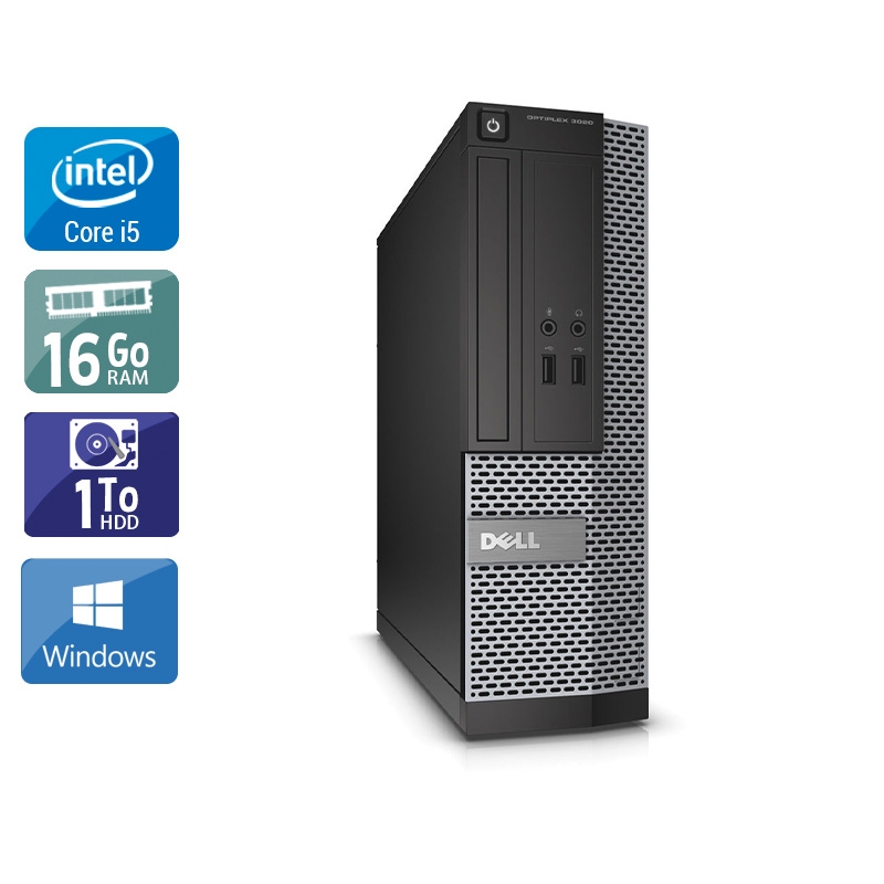 Dell Optiplex 3020 SFF i5 16Go RAM 1To HDD Windows 10