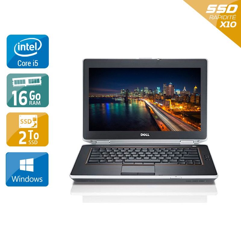 Dell Latitude e6430 14" i5- 16Go RAM 2To SSD Windows 10