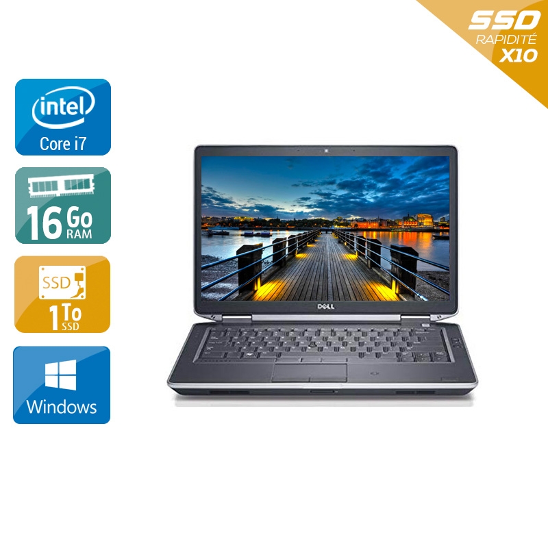 Dell Latitude e6440 i7  - 16Go RAM 1To SSD Windows 10