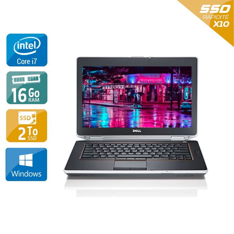 Dell Latitude e6430 14" i7- 16Go RAM 2To SSD Windows 10