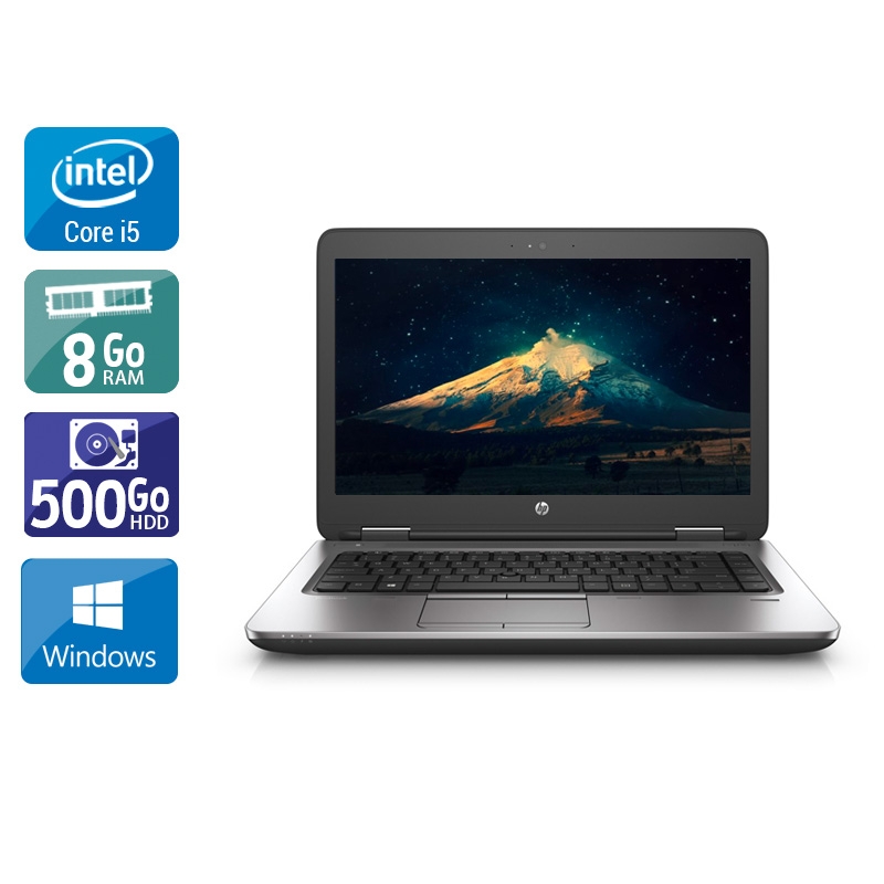 HP Probook 640 G2 i5 Gen 6  - 8Go RAM 500Go HDD Windows 10