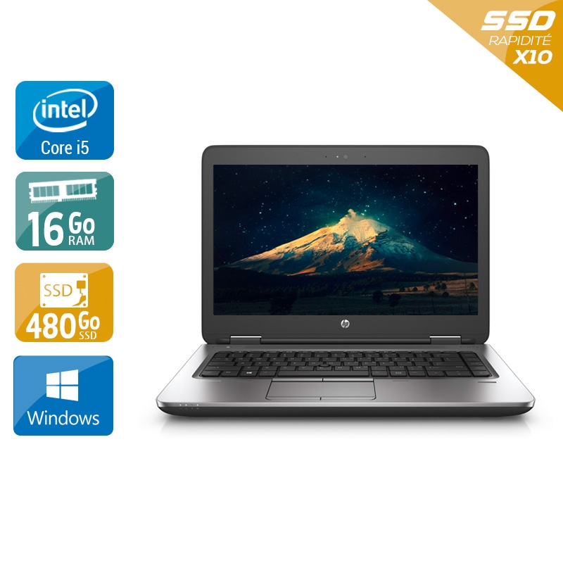 HP Probook 640 G2 i5 Gen 6  - 16Go RAM 480Go SSD Windows 10