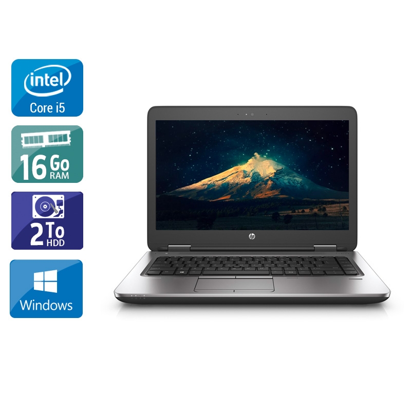 HP Probook 640 G2 i5 Gen 6  - 16Go RAM 2To HDD Windows 10