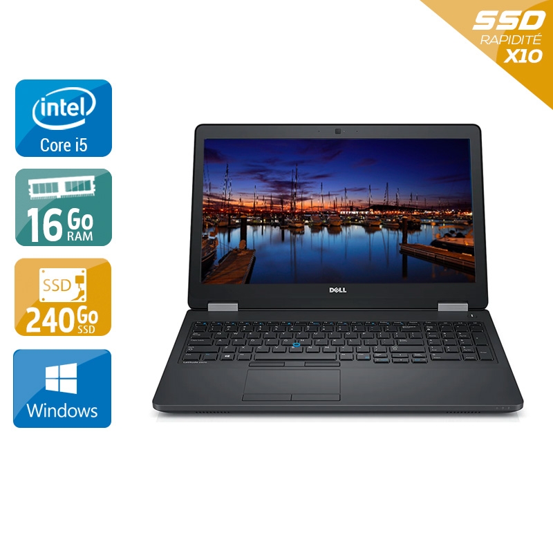 Dell Latitude e5570 i5 Gen 6  - 16Go RAM 240Go SSD Windows 10