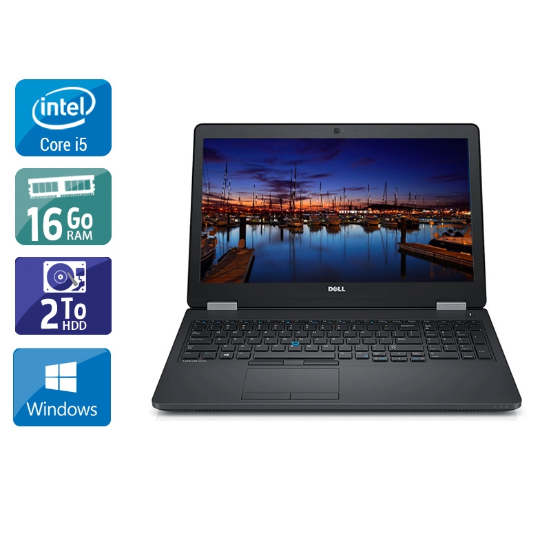 Dell Latitude e5570 i5 Gen 6  - 16Go RAM 2To HDD Windows 10