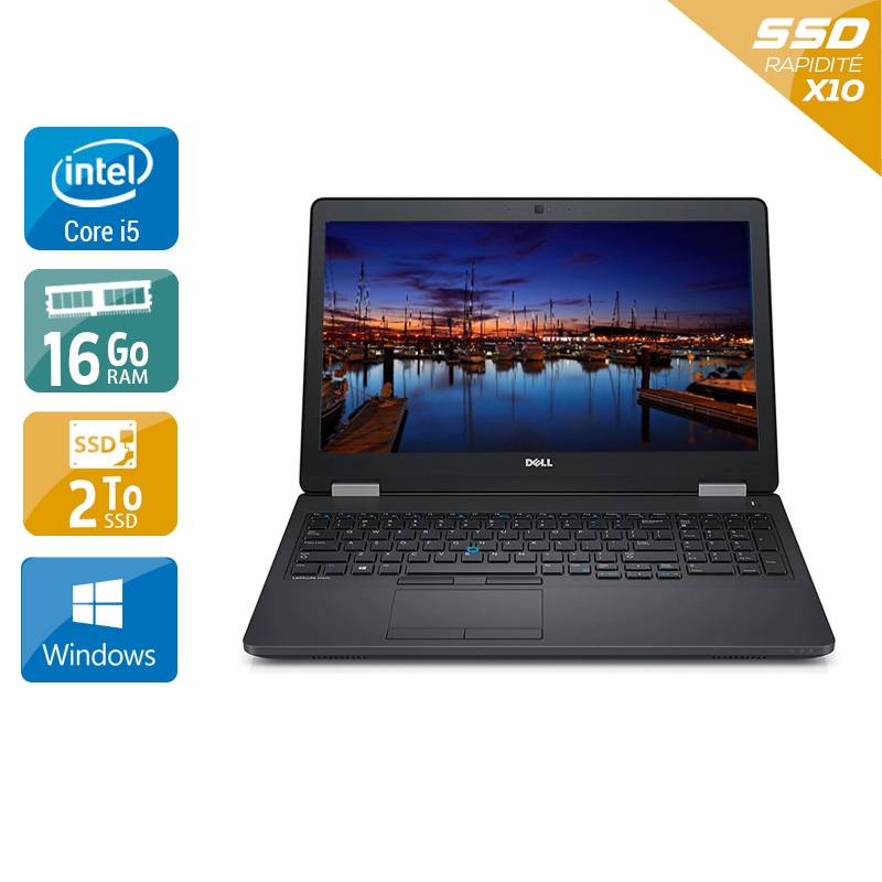 Dell Latitude e5570 i5 Gen 6  - 16Go RAM 2To SSD Windows 10