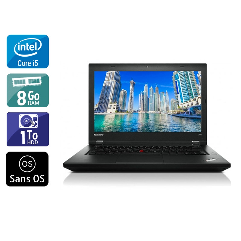 Lenovo Thinkpad T440 i5  - 8Go RAM 1To HDD Sans OS