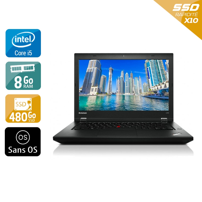 Lenovo Thinkpad T440 i5  - 8Go RAM 480Go SSD Sans OS