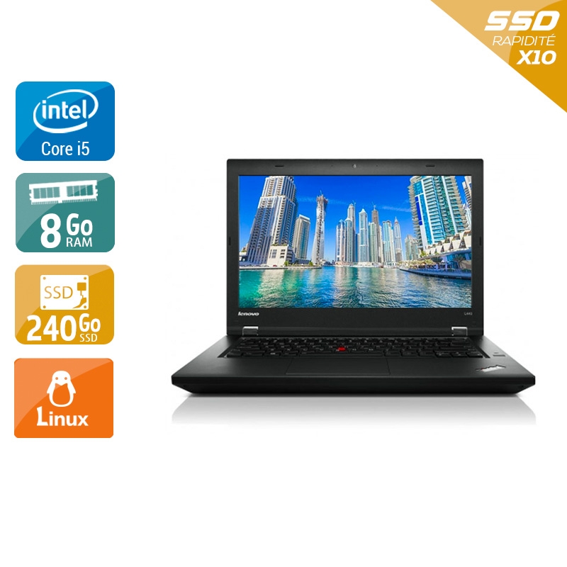 Lenovo Thinkpad T450 i5  - 8Go RAM 240Go SSD Linux