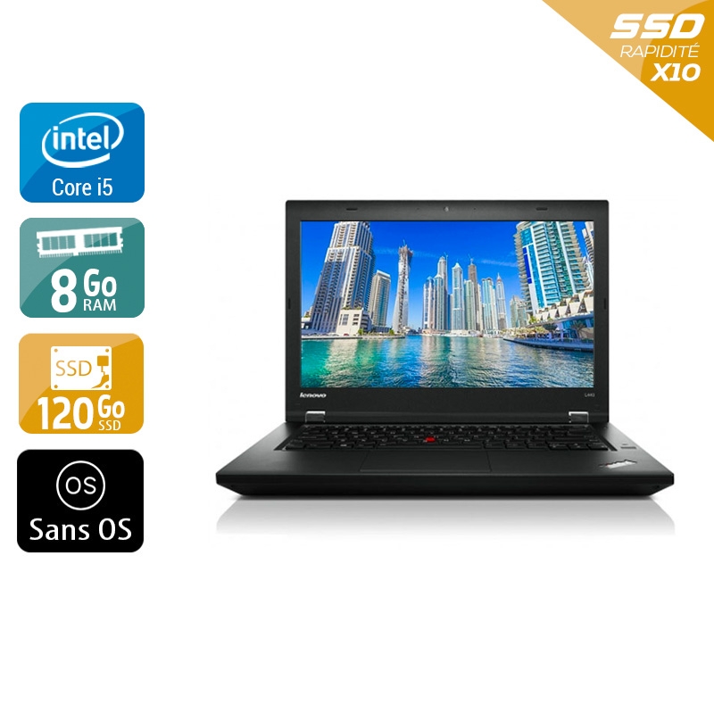 Lenovo Thinkpad T450 i5  - 8Go RAM 120Go SSD Sans OS