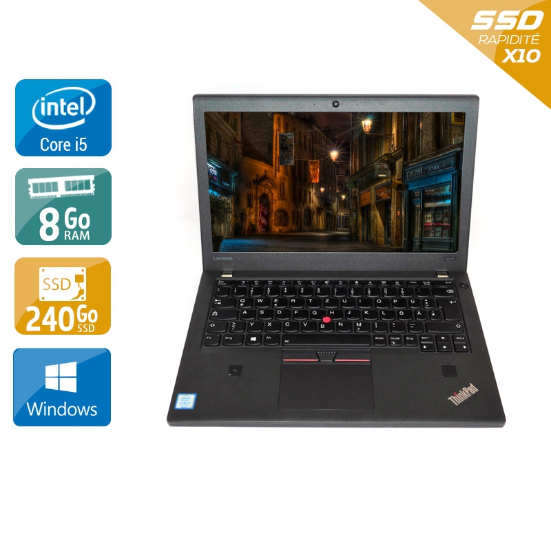 Lenovo Thinkpad X270 i5 Gen 6  - 8Go RAM 240Go SSD Windows 10