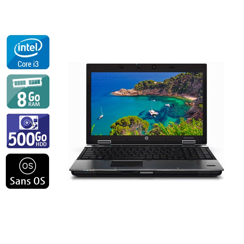 HP EliteBook 8440p i3  - 8Go RAM 500Go HDD Sans OS