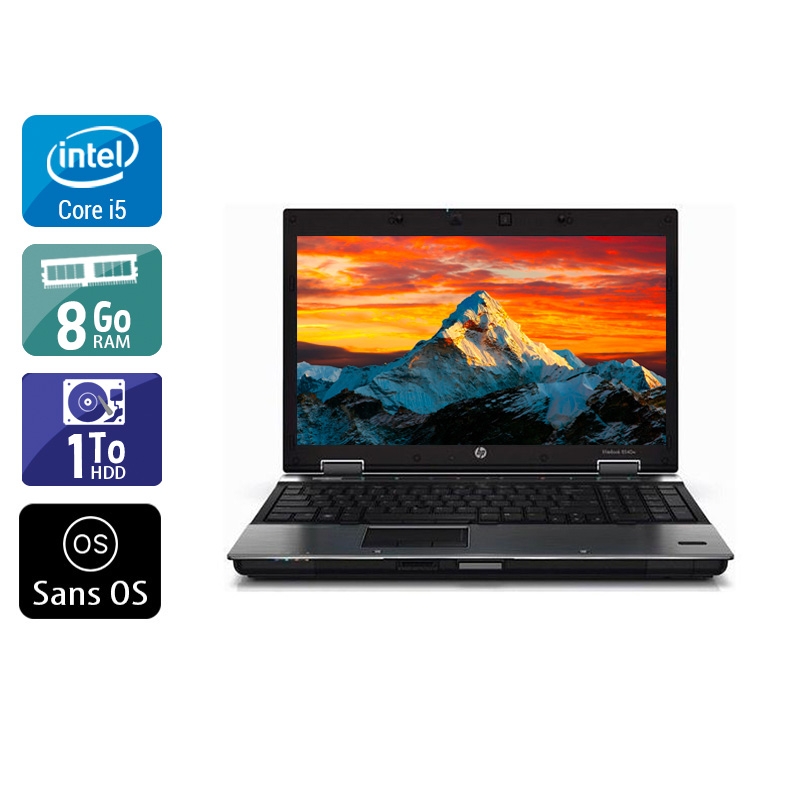 HP EliteBook 8440p i5  - 8Go RAM 1To HDD Sans OS