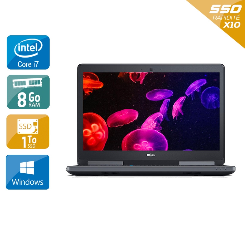 Dell Precision 7510 i7 Gen 6  - 8Go RAM 1To SSD Windows 10