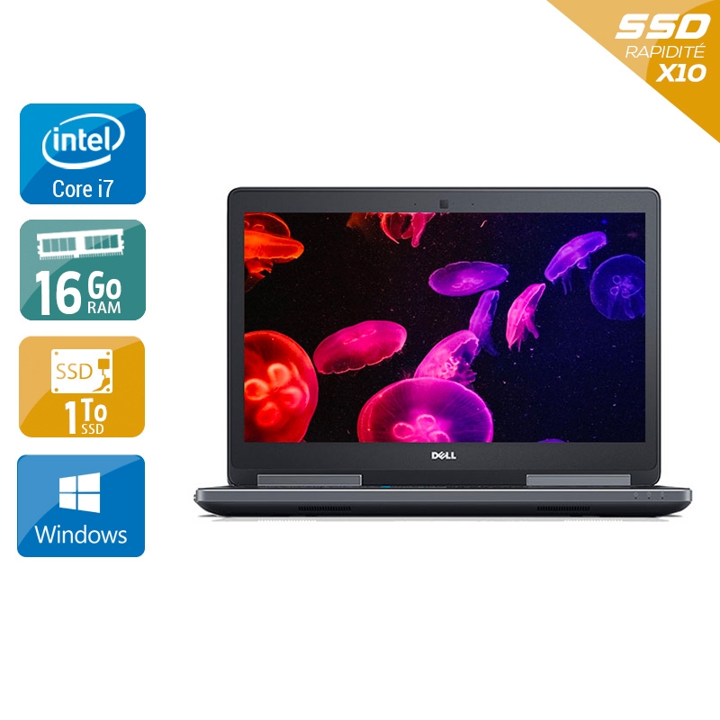 Dell Precision 7510 i7 Gen 6  - 16Go RAM 1To SSD Windows 10