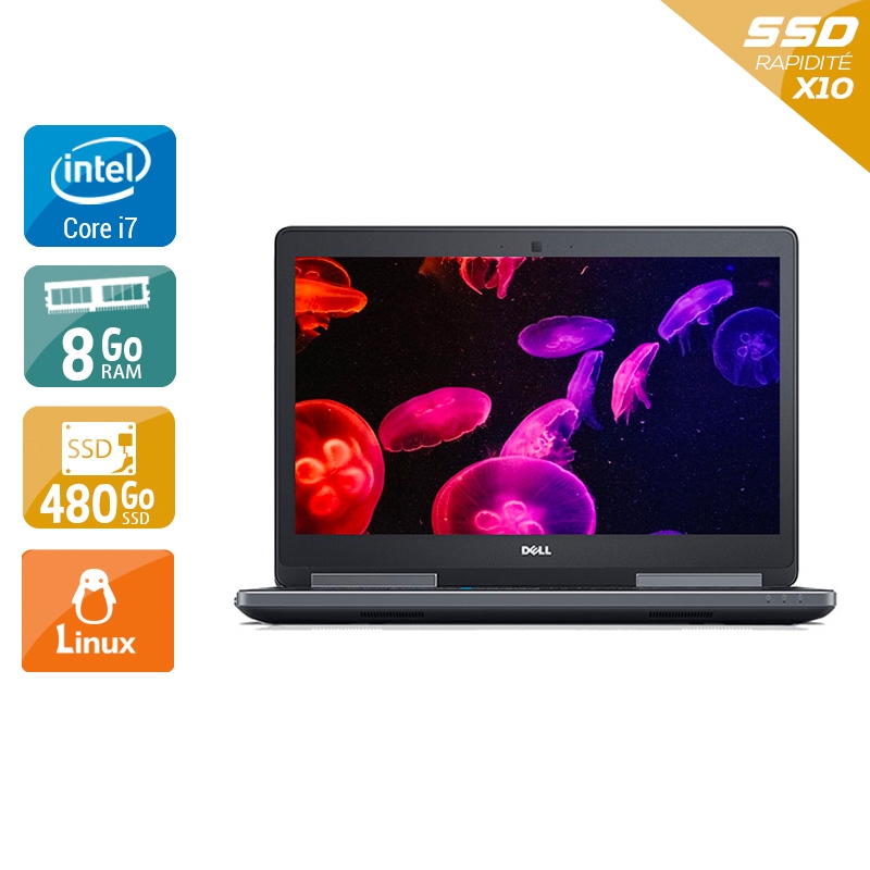 Dell Precision 7510 i7 Gen 6  - 8Go RAM 480Go SSD Linux