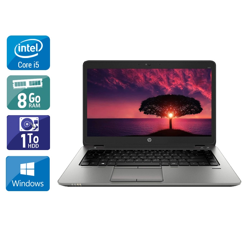 HP EliteBook 840 G1 i5  - 8Go RAM 1To HDD Windows 10