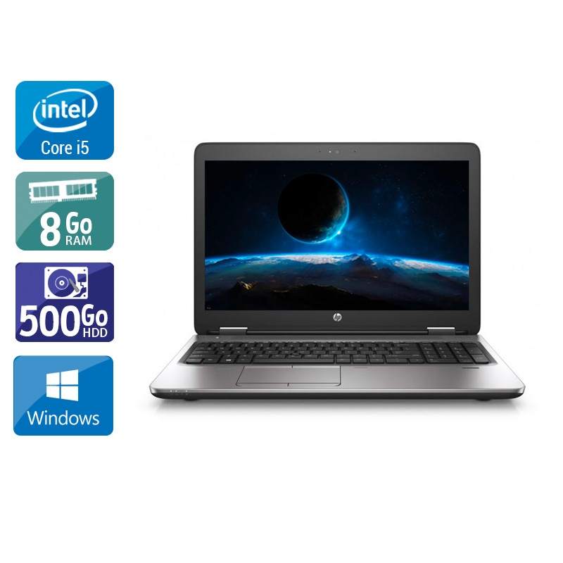 HP ProBook 650 G2 i5 Gen 6  - 8Go RAM 500Go HDD Windows 10