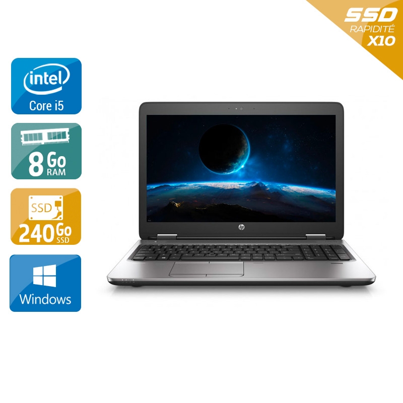HP ProBook 650 G2 i5 Gen 6  - 8Go RAM 240Go SSD Windows 10