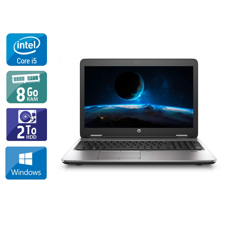 HP ProBook 650 G2 i5 Gen 6  - 8Go RAM 2To HDD Windows 10