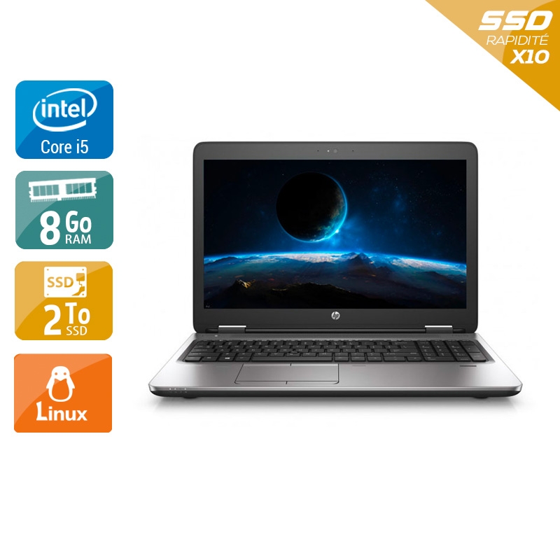 HP ProBook 650 G2 i5 Gen 6  - 8Go RAM 2To SSD Linux