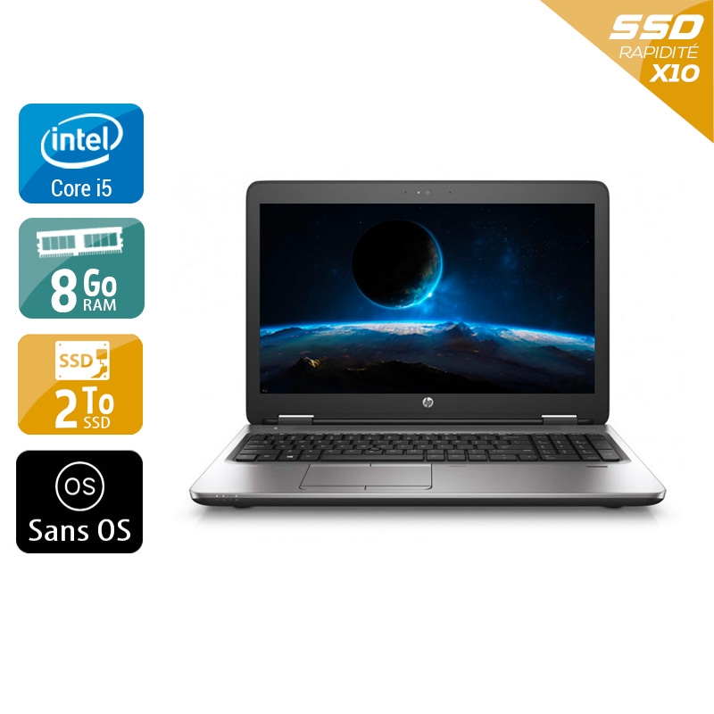 HP ProBook 650 G2 i5 Gen 6  - 8Go RAM 2To SSD Sans OS