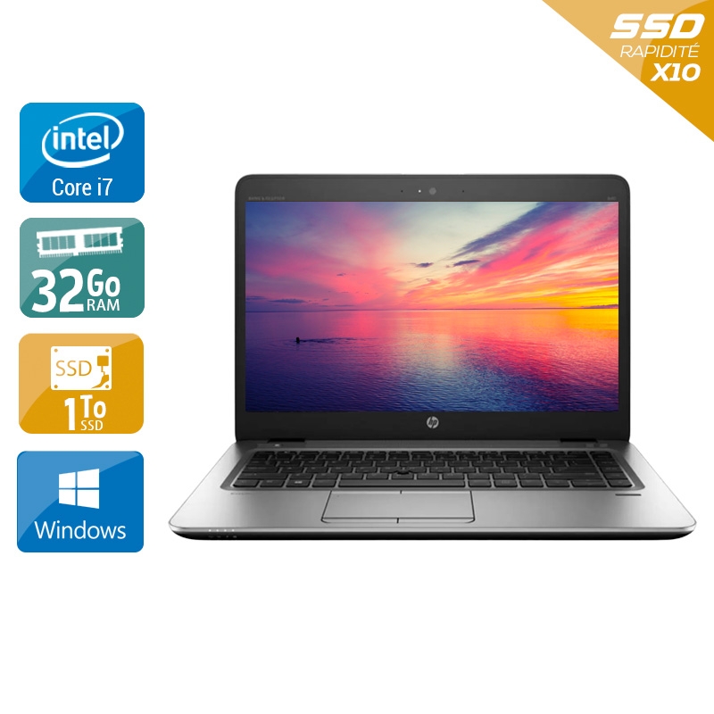 HP EliteBook 840r G4 i5 Gen 7  - 32Go RAM 1To SSD Windows 10