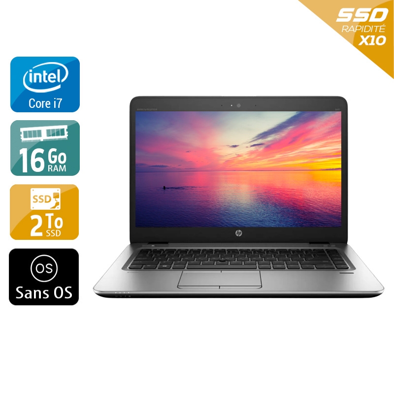 HP EliteBook 840r G4 i5 Gen 7  - 16Go RAM 2To SSD Sans OS