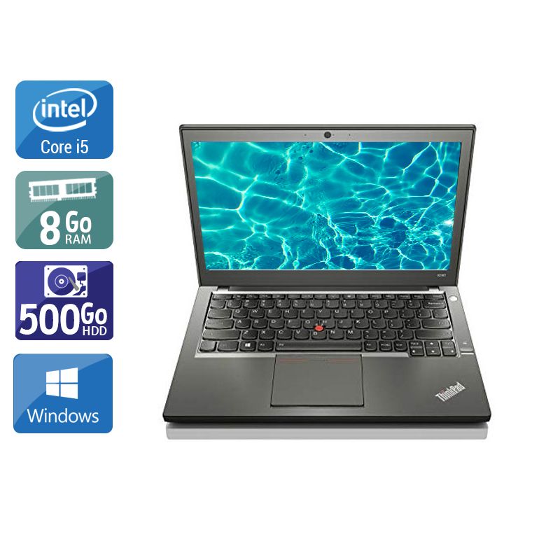 Lenovo ThinkPad X240 12,5" i5 - 8Go RAM 500Go HDD Windows 10