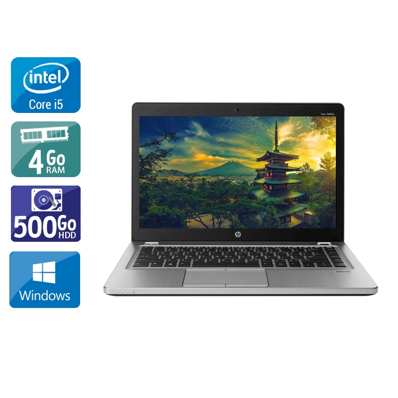HP EliteBook Folio 9470m 14,0" i5 - 4Go RAM 500Go HDD Windows 10