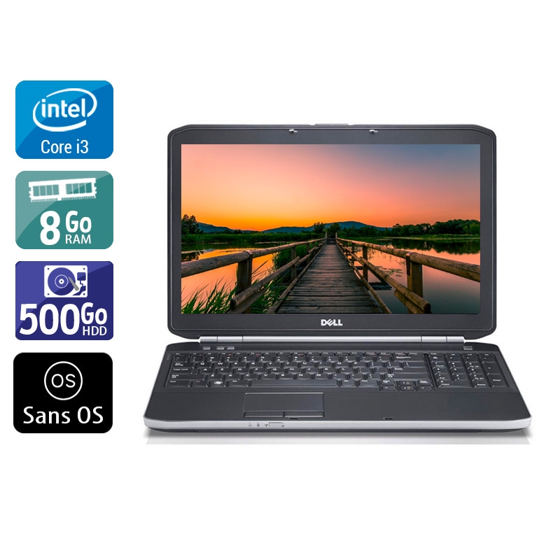 Dell Latitude e5520 15,6" i3 - 8Go RAM 500Go HDD Sans OS